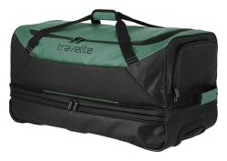 Travelite Basics Wheeled Duffle exp. Black/green taška