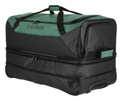 Travelite Basics Wheeled Duffle exp. Black/green taška