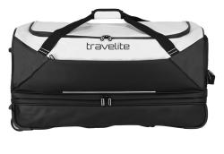 Travelite Basics Wheeled Duffle exp. Black/white taška