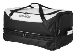 Travelite Basics Wheeled Duffle exp. Black/white taška