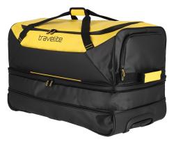 Travelite Basics Wheeled Duffle exp. Black/yellow taška