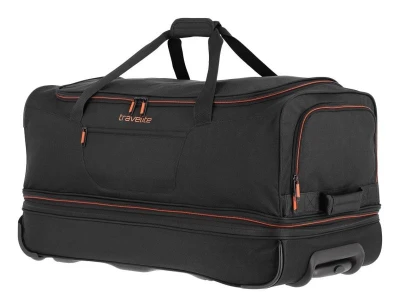 Travelite Basics Wheeled duffle L Black/orange taška