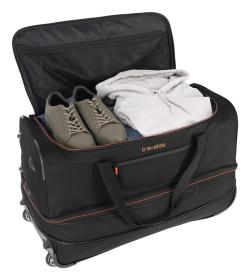 Travelite Basics Wheeled duffle L Black/orange taška