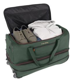 Travelite Basics Wheeled duffle L Dark green taška