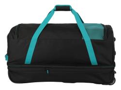 Travelite Basics Wheeled duffle L exp Black/petrol