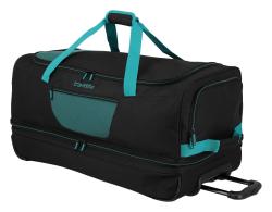 Travelite Basics Wheeled duffle L exp Black/petrol