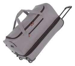 Travelite Basics Wheeled duffle L Grey/green taška Travelite Basics Wheeled duffle L Grey/green taška