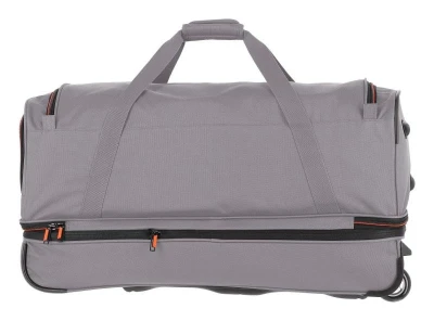 Travelite Basics Wheeled duffle L Grey/green taška