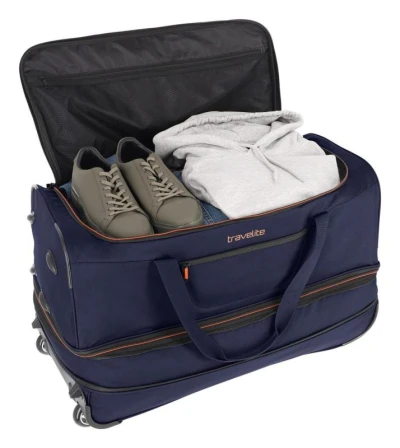 Travelite Basics Wheeled duffle L Navy/orange taška