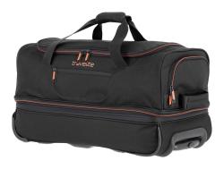 Travelite Basics Wheeled duffle S Black/orange taška
