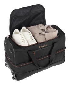 Travelite Basics Wheeled duffle S Black/orange taška
