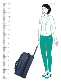 Travelite Basics Wheeled duffle S Navy/orange taška