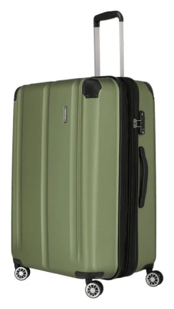 Travelite City 4w L Green kufr + kosmetická taštička zdarma