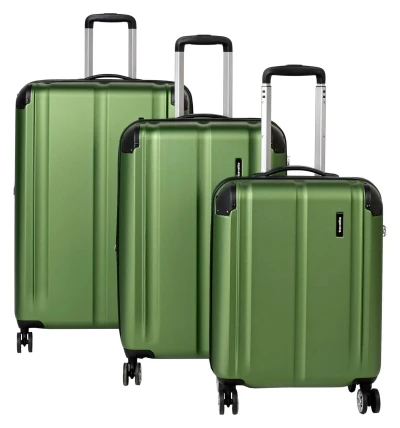 Travelite City 4w S, M, L zelená sada kufrů