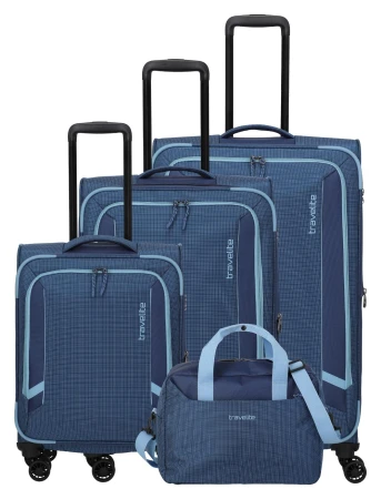 Travelite Corsica S, M, L, BB modrá sada kufrů