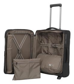 Travelite Crosslite 5.0 2w S exp. Black kufr + kosmetická taštička zdarma