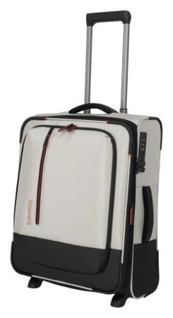 Travelite Crosslite 5.0 2w S exp. White Sand kufr + kosmetická taštička zdarma