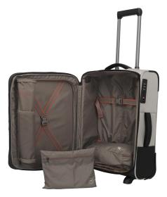 Travelite Crosslite 5.0 2w S exp. White Sand kufr + kosmetická taštička zdarma