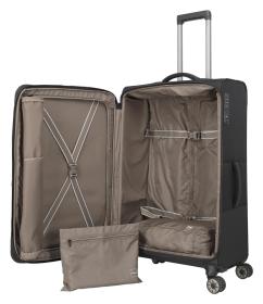Travelite Crosslite 5.0 L Black kufr + kosmetická taštička zdarma