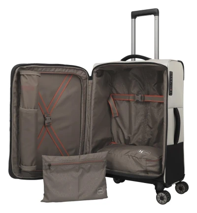 Travelite Crosslite 5.0 M White Sand cestovní kufr