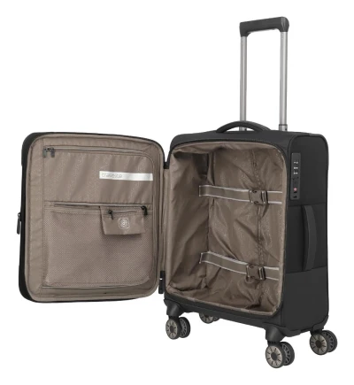 Travelite Crosslite 5.0 S exp. černý kabinový kufr