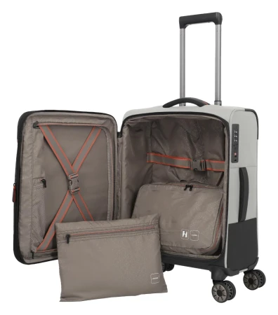 Travelite Crosslite 5.0 S exp. White Sand kabinový kufr