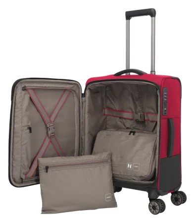 Travelite Crosslite 5.0 S červený kabinový kufr