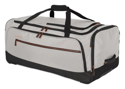 Travelite Crosslite Wheeled Duffle L White Sand taška + kosmetická taštička zdarma