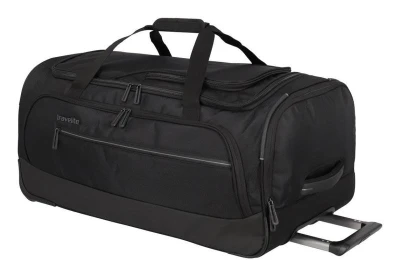 Travelite Crosslite Wheeled Duffle M Black taška + kosmetická taštička zdarma