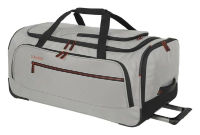 Travelite Crosslite Wheeled Duffle M White Sand taška + kosmetická taštička zdarma
