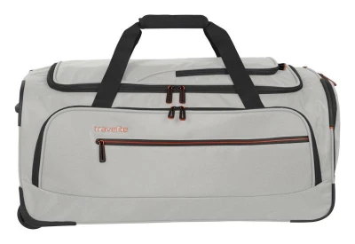 Travelite Crosslite Wheeled Duffle M White Sand taška + kosmetická taštička zdarma