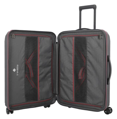 Travelite Dynamic M exp antracitový cestovní kufr