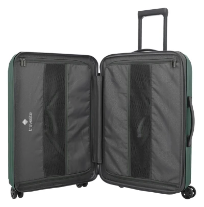 Travelite Dynamic M exp zelený cestovní kufr