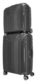 Travelite Elvaa 2w Business wheeler Black kufr + kosmetická taštička zdarma