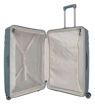 Travelite Elvaa 4w L Blue/grey kufr + kosmetická taštička zdarma