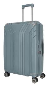 Travelite Elvaa 4w M Blue/grey kufor + kozmetická taštička zadarmo Travelite Elvaa 4w M Blue/grey kufor + kozmetická taštička zadarmo