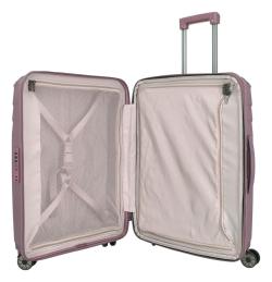 Travelite Elvaa 4w M Rosé kufr + kosmetická taštička zdarma