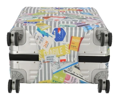 Travelite Luggage Cover M Tickets vícebarevný obal na kufr