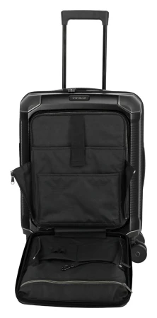 Travelite Millennium S Front pocket černý kabinový kufr