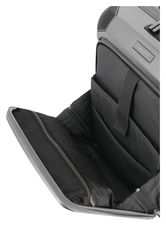 Travelite Millennium S Front pocket stříbrný kabinový kufr