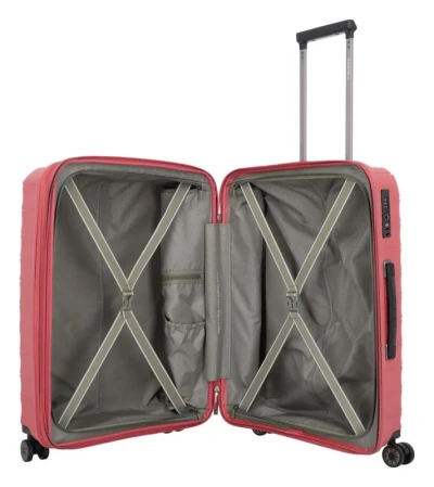 Travelite Mooby M Red kufr + kosmetická taštička zdarma