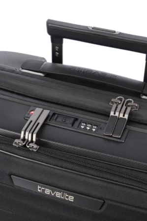Travelite Mooby S Front pocket Black kufr + kosmetická taštička zdarma
