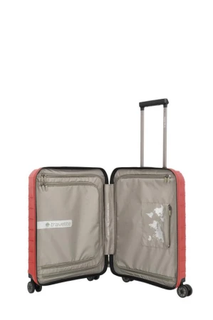 Travelite Mooby S Front pocket Red kufr + kosmetická taštička zdarma