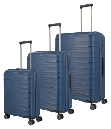Travelite Mooby S, M, L tmavě modrá sada kufrů