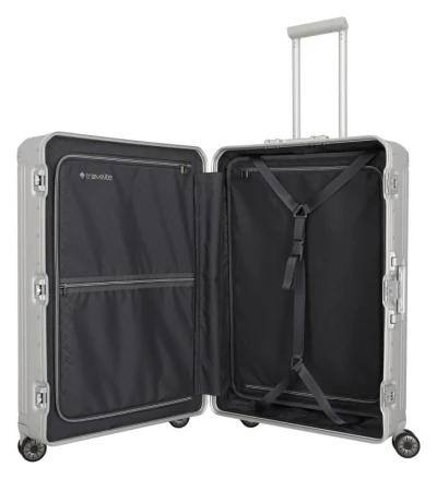Travelite Next 2.0 L stříbrný cestovní kufr