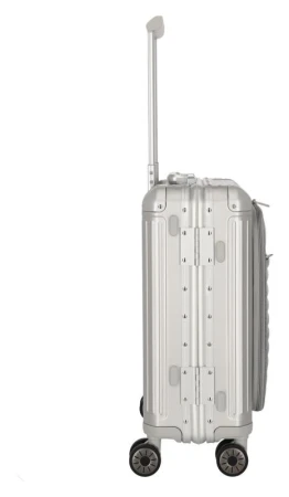 Travelite Next 2.0 S Front pocket stříbrný kabinový kufr