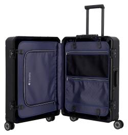 Travelite Next 4w M Black kufr + sleva 500,- na příslušenství