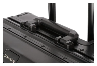 Travelite Next 4w S Front Pocket černý kabinový kufr