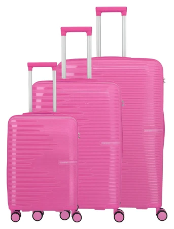 Travelite Pacific S, M, L růžová sada kufrů