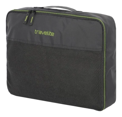 Travelite Packing Cubes S, M, L antracitová sada cestovních organizérů